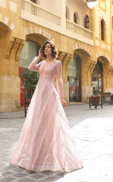 1 of 4 Modessa Couture M19064 Pink