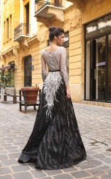 2 of 2 Modessa Couture M19068 Black/Silver