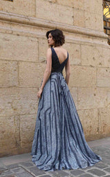 3 of 4 Modessa Couture M19078 Navy Blue