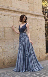 1 of 4 Modessa Couture M19078 Blue-Navy