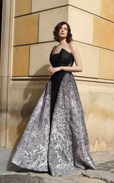 1 of 2 Modessa Couture M19079 Black