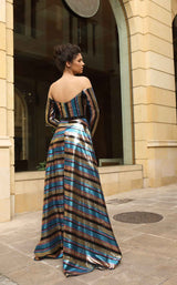 2 of 2 Modessa Couture M19111 Multi-Color