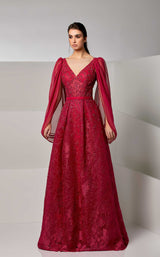 3 of 6 Modessa Couture M20208 Red