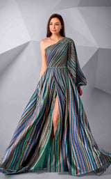 1 of 2 Modessa Couture M20209 Blue