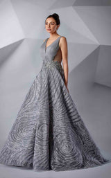 1 of 4 Modessa Couture M20211 Pearl-Blue