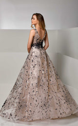5 of 6 Modessa Couture M20217 Sand/Navy