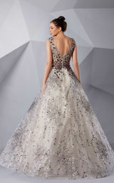 6 of 6 Modessa Couture M20217 Sand/Red