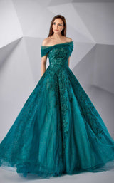 1 of 4 Modessa Couture M20224 Emerald