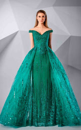 1 of 2 Modessa Couture M20225 Vivid-Green