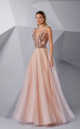 1 of 2 Modessa Couture M20229 Rose