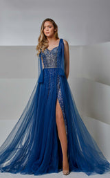 2 of 4 Modessa Couture M20231 Blue