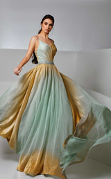 2 of 4 Modessa Couture M20232 Hemlock-Green