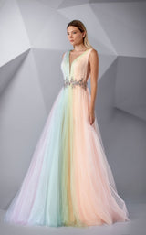 1 of 2 Modessa Couture M20233 Rainbow