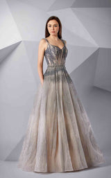 2 of 4 Modessa Couture M20235 Dusty Blue
