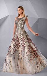 3 of 5 Modessa Couture M20236 Aluminum/Ruby