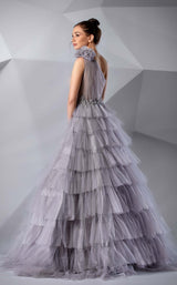 2 of 2 Modessa Couture M20240 Minimal Grey