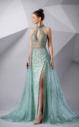 2 of 4 Modessa Couture M20241 Frosty-Green