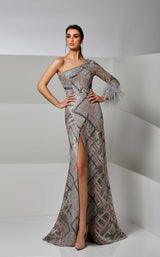 2 of 4 Modessa Couture M20245 Greige