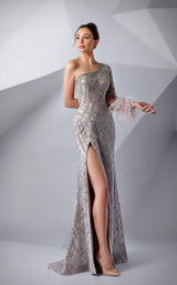 1 of 4 Modessa Couture M20245 Mauve-Chalk