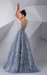 4 of 4 Modessa Couture M20246 Dusty Blue