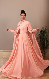 2 of 5 Modessa Couture M20258 Salmon