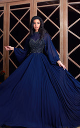 2 of 5 Modessa Couture M20259 Patriot-Blue