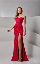 2 of 10 Modessa Couture M20263 Fuchsia/Red