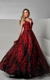 2 of 4 Modessa Couture M20275 Red