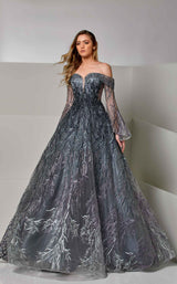1 of 2 Modessa Couture M20276 Blue