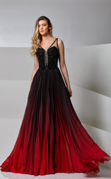 2 of 4 Modessa Couture M20284 Black/Red