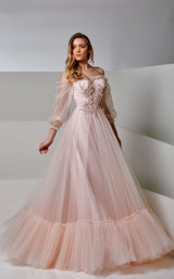 2 of 4 Modessa Couture M20287 Blush