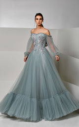 1 of 4 Modessa Couture M20287 Frosty-Green