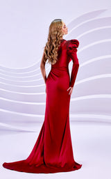 4 of 4 modessa-couture-m20307 Wine-Red