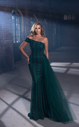 2 of 5 Modessa Couture M20311 Hunter-Green