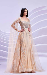 2 of 4 Modessa Couture M20319 Gold