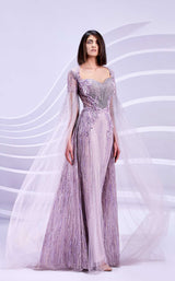 1 of 4 Modessa Couture M20319 Lilac-Marble