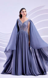 3 of 4 Modessa Couture M20321 Grey/Blue