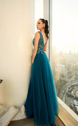 4 of 4 Modessa Couture M20329 Petrolic