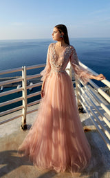 2 of 5 Modessa Couture M20334 Misty-Rose