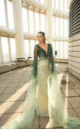 2 of 4 Modessa Couture M20336 Light-Green/Hunter-Green