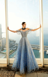3 of 6 Modessa Couture M20337 Blue