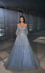 2 of 6 Modessa Couture M20337 Blue