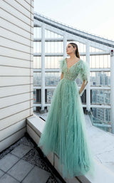 3 of 5 Modessa Couture M20338 Frosty-Green
