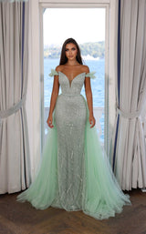 2 of 7 Modessa Couture M20346 Frosty-Green