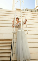 1 of 7 Modessa Couture M20348 Grey