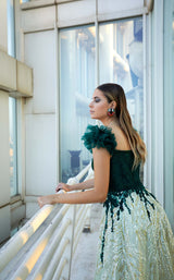 3 of 5 Modessa Couture M20349 Hunter Green