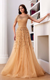 2 of 3 Modessa Couture M20350 Gold