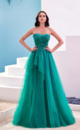 2 of 3 Modessa Couture M20352 Teal