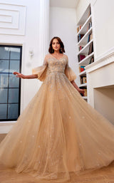 2 of 3 Modessa Couture M20353 Peach