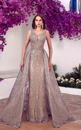 1 of 2 Modessa Couture M20361 Lavender